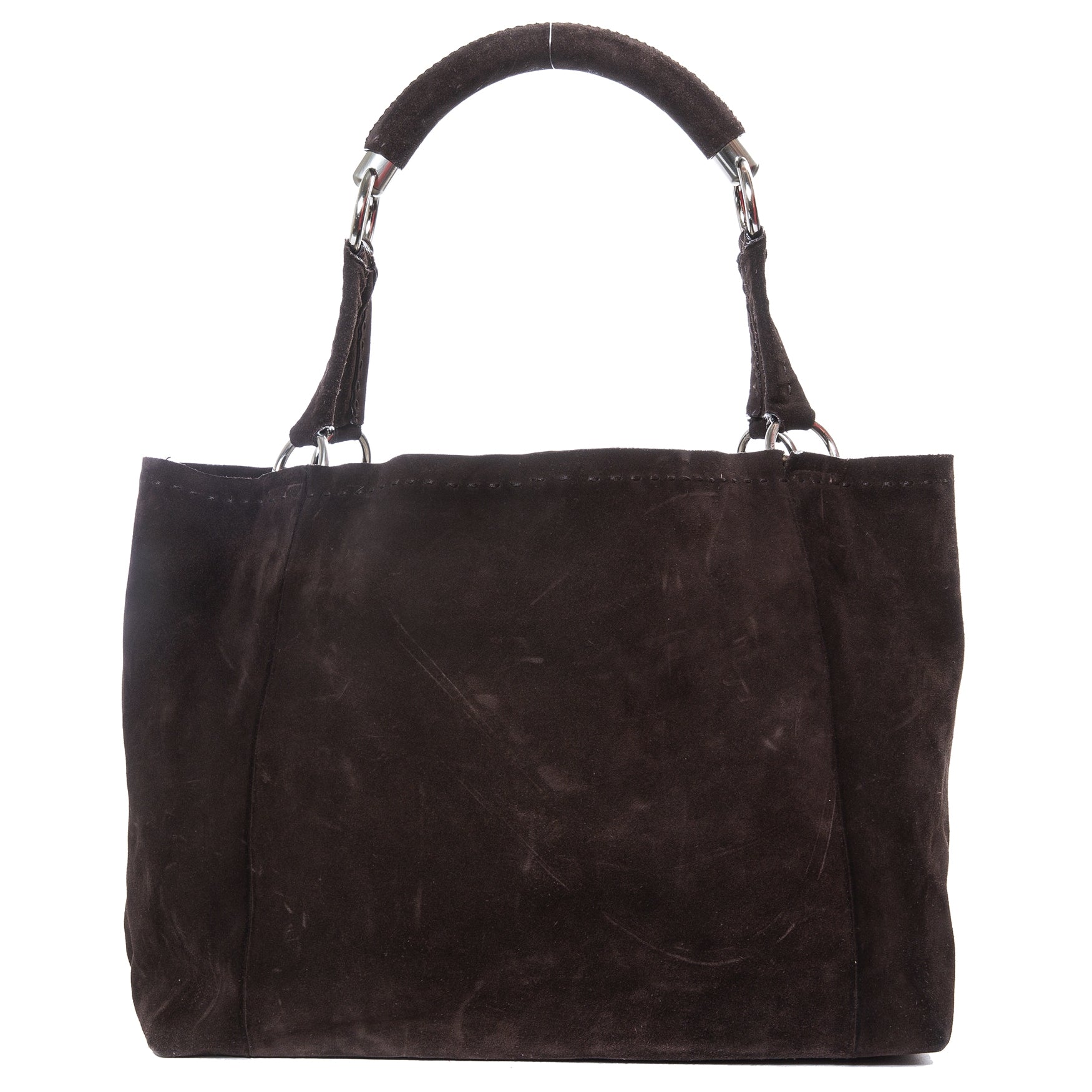 Prada Brown Suede Shopper