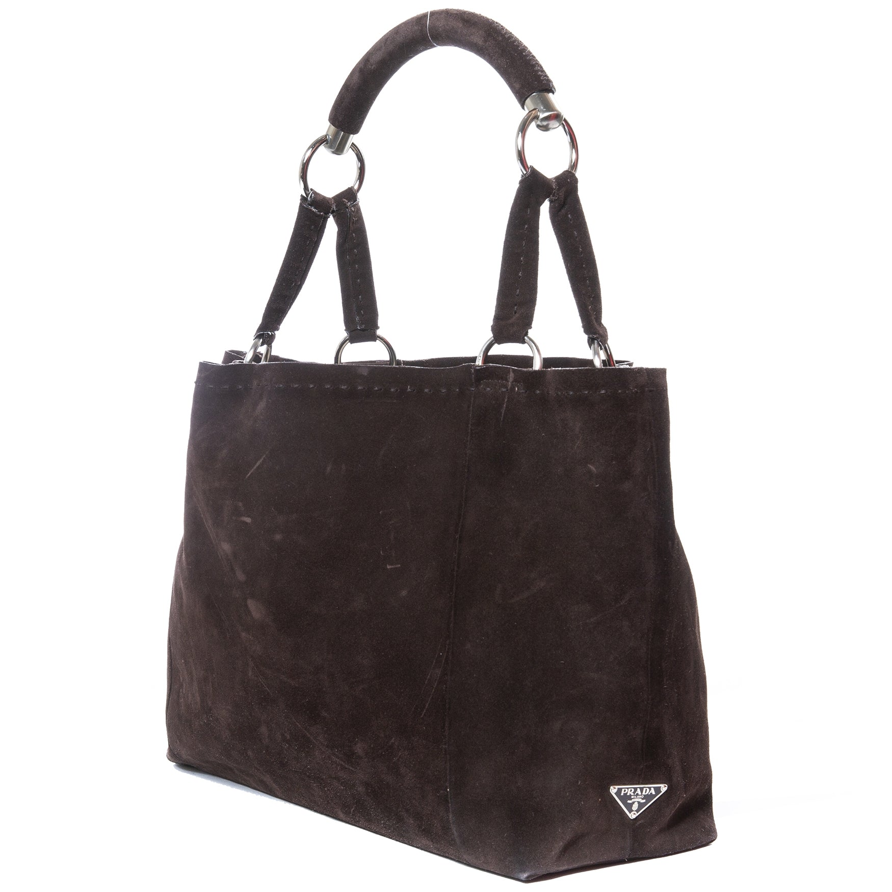 Prada Brown Suede Shopper