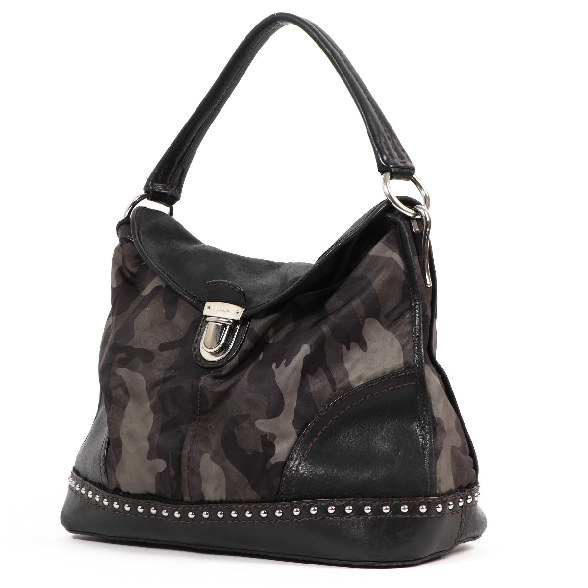 Buy an authentic second-hand Prada Camouflage Lambskin Tessuto Shoulder Bag in good condition at Labellov in Antwerp.