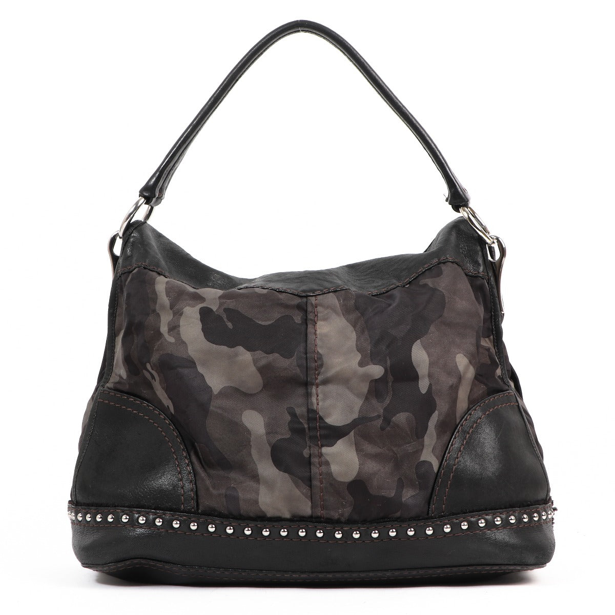 Buy an authentic second-hand Prada Camouflage Lambskin Tessuto Shoulder Bag in good condition at Labellov in Antwerp.