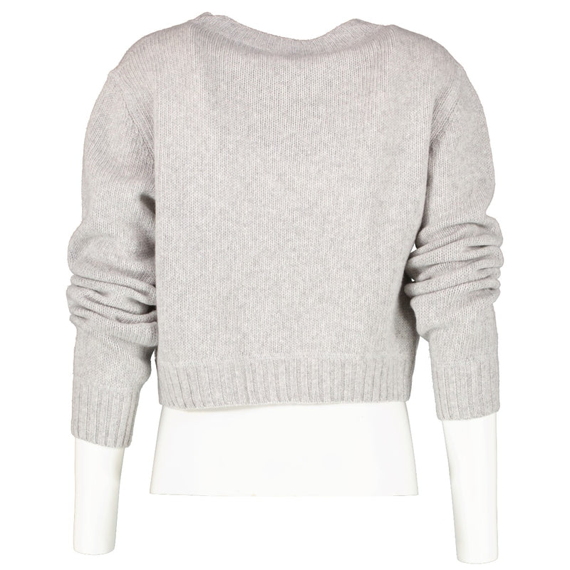 Prada Marble Grey Wool And Cashmere Crew-Neck Sweater - Size 40
