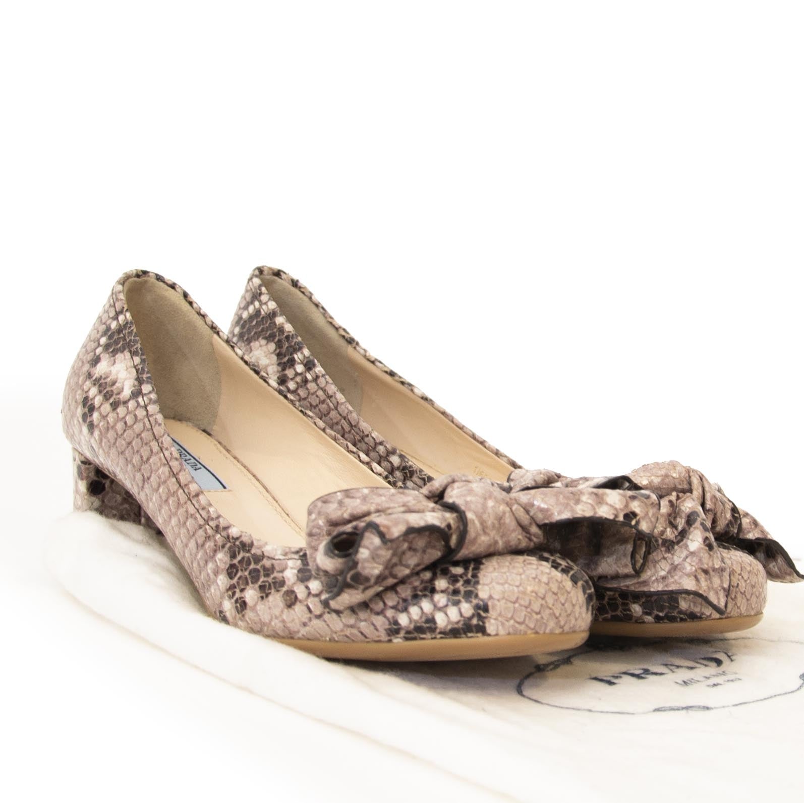 secondhand Prada heels python size 36 at Labellov
