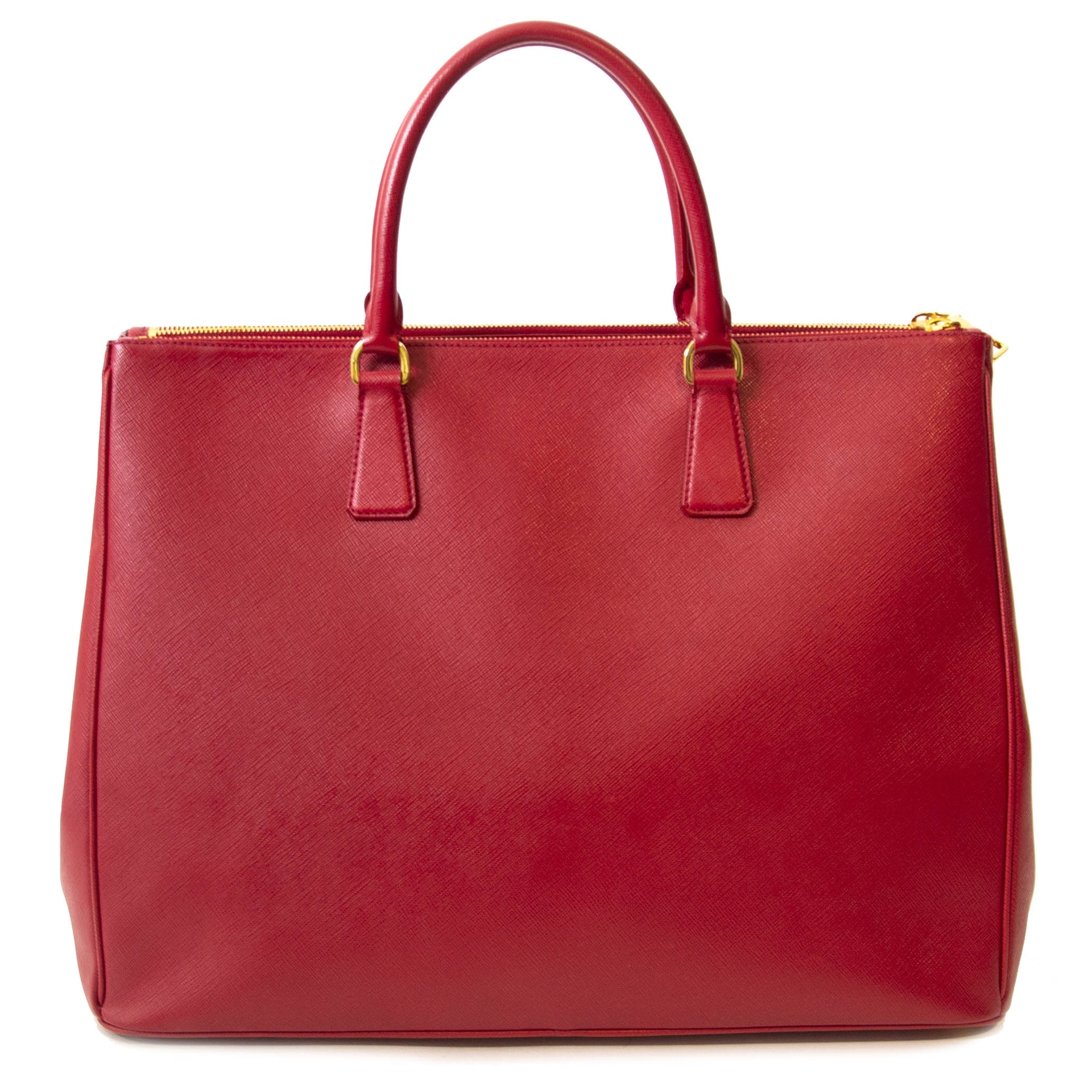 Prada Red Galleria Saffiano Bag Maxi te koop bij Labellov tweedehands luxe in Antwerpen