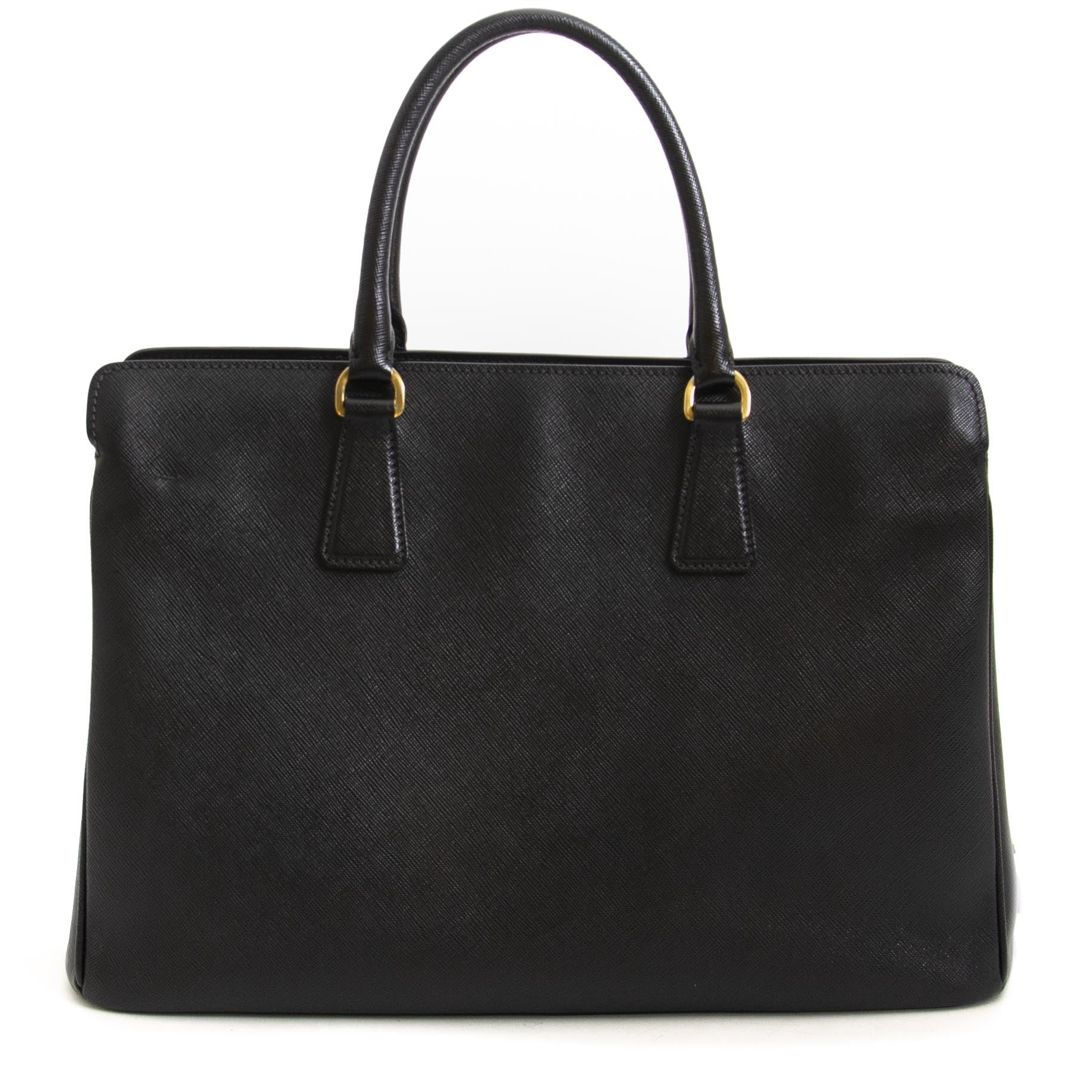 Sac cabas Prada Galleria en cuir Saffiano noir, grand modèle
