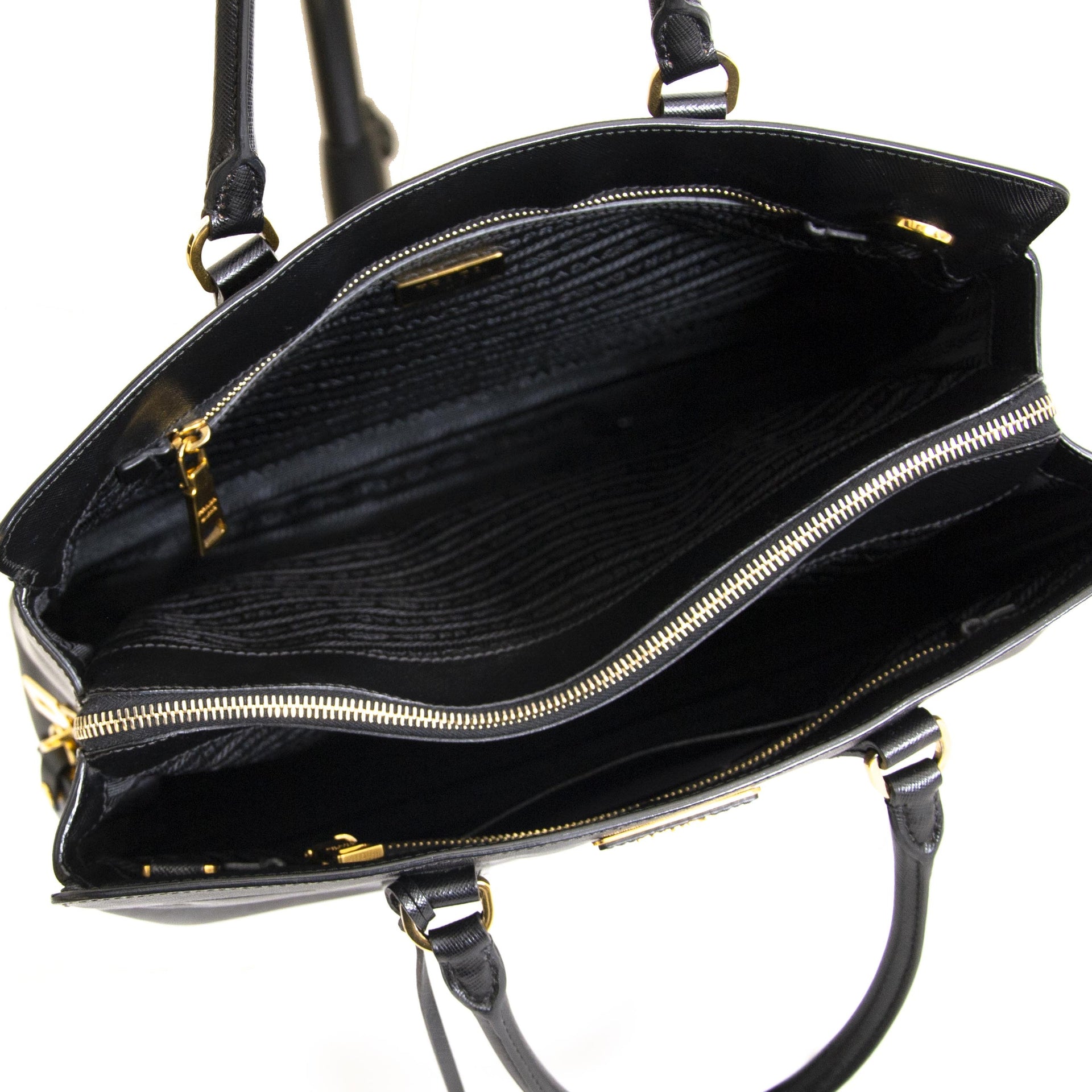 Sac cabas Prada Galleria en cuir Saffiano noir, grand modèle