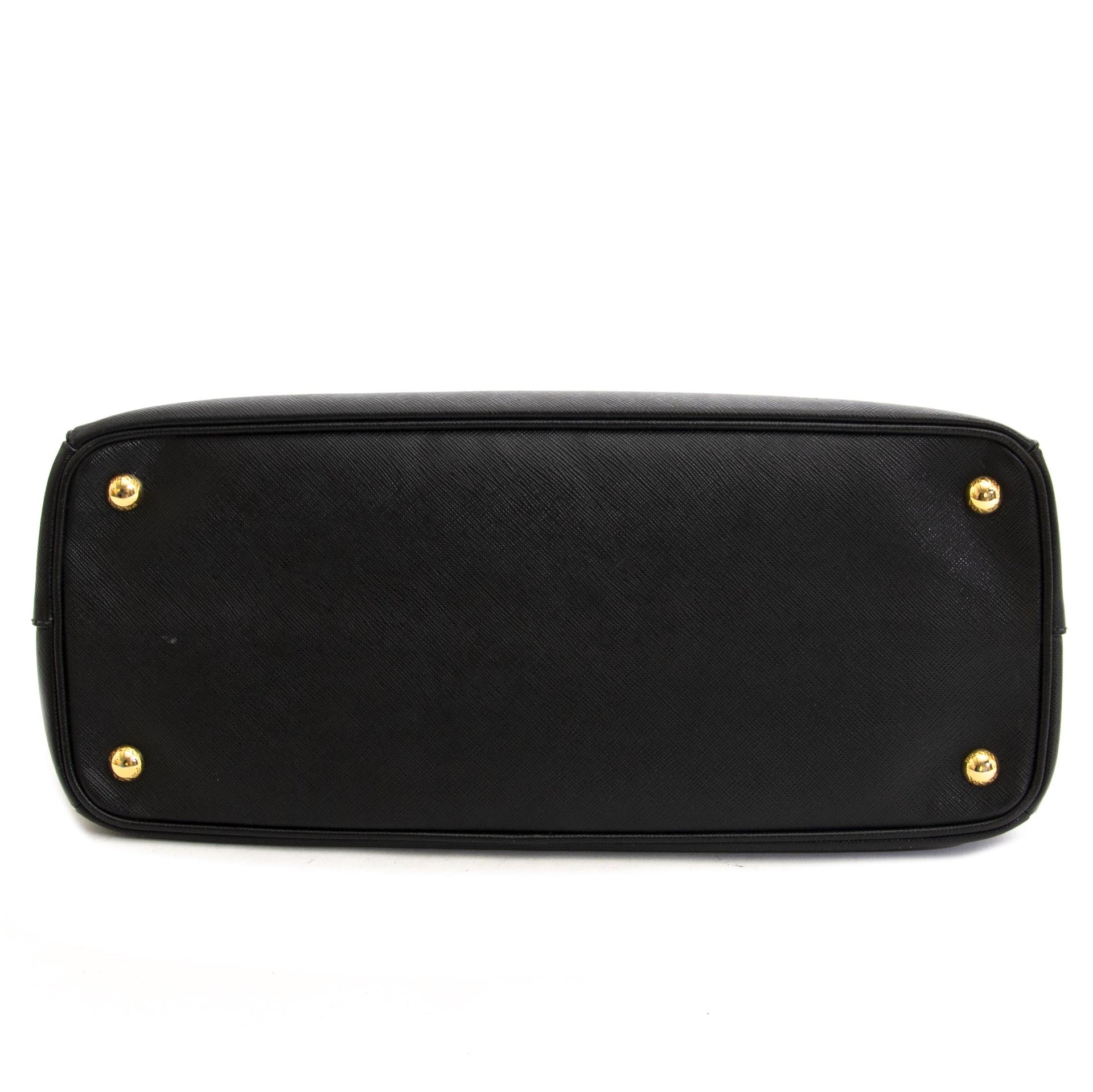 Sac cabas Prada Galleria en cuir Saffiano noir, grand modèle