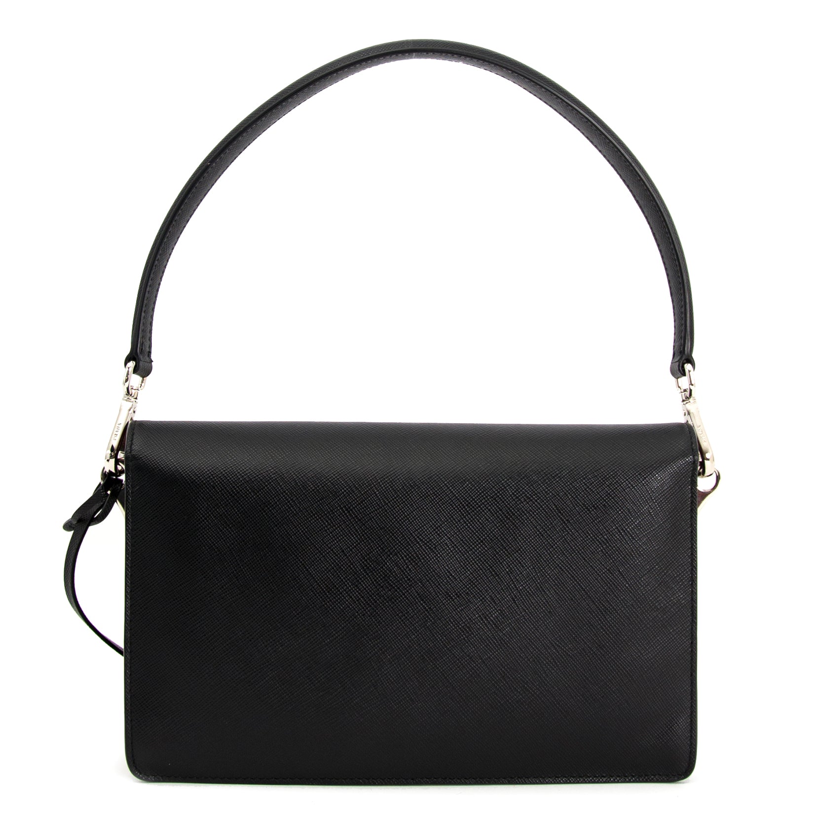koop online jouw tweedehands Prada Saffiano Leather Shoulder Bag