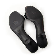 Te koop: Prada Black Satin Embellished Mules