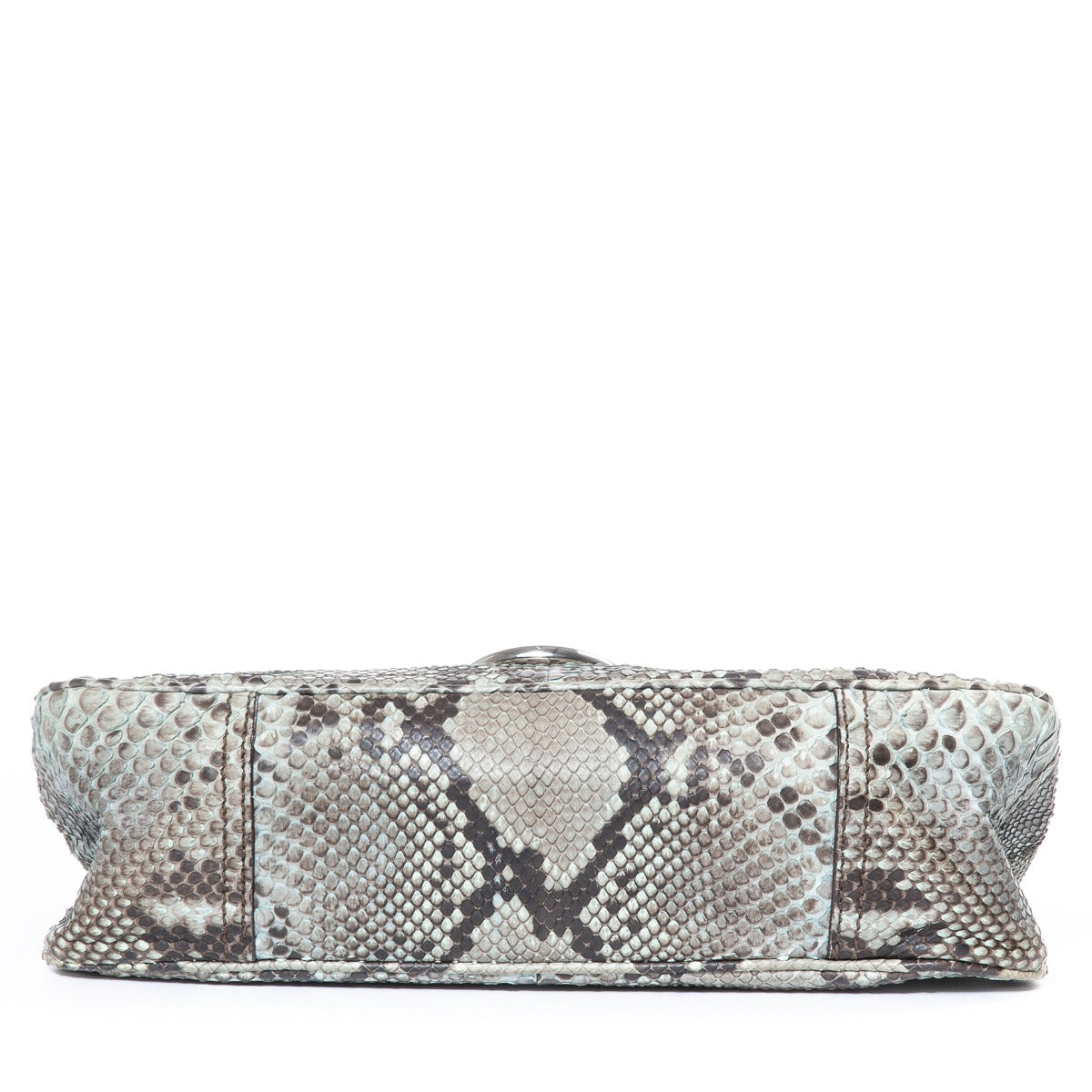 Buy an authentic second hand Prada Blue Python Studded Shoulder Bag in very good condition at Labellov