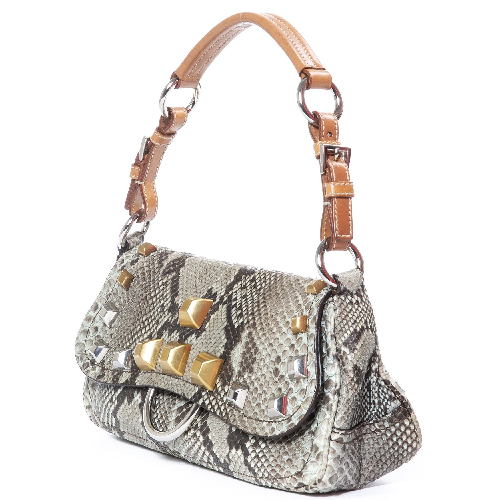 Are you looking for an iconic Prada Python Stud Shoulder Bag?