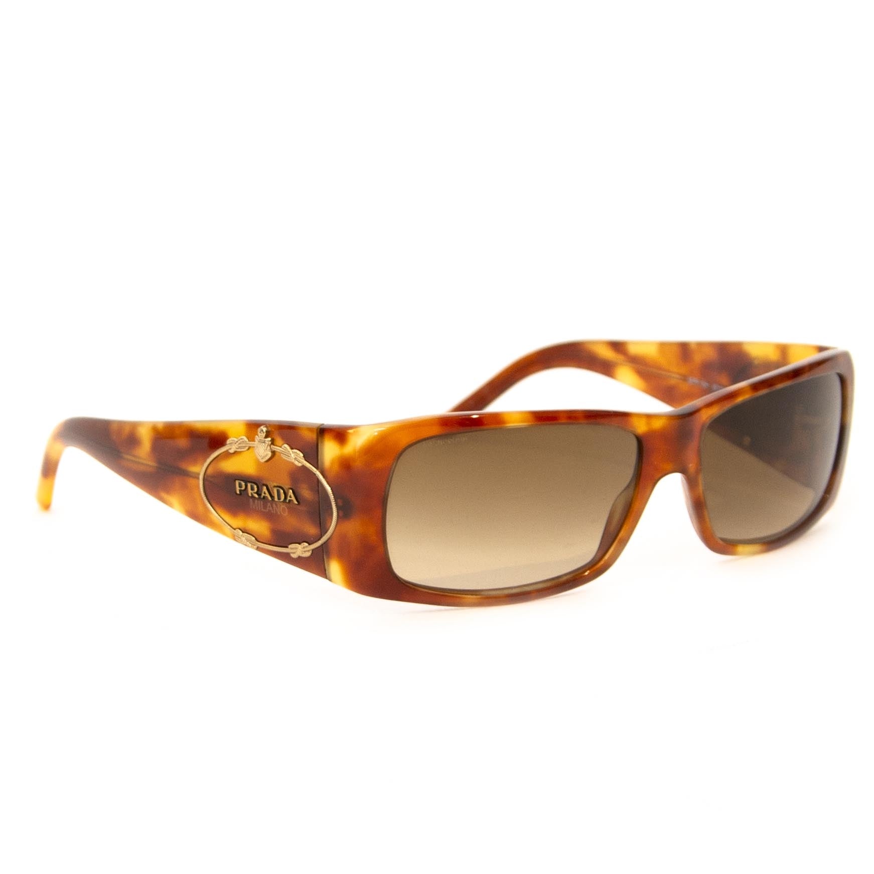 We buy and sell your authentic Prada Brown Rectangle Sunglasses for the best price