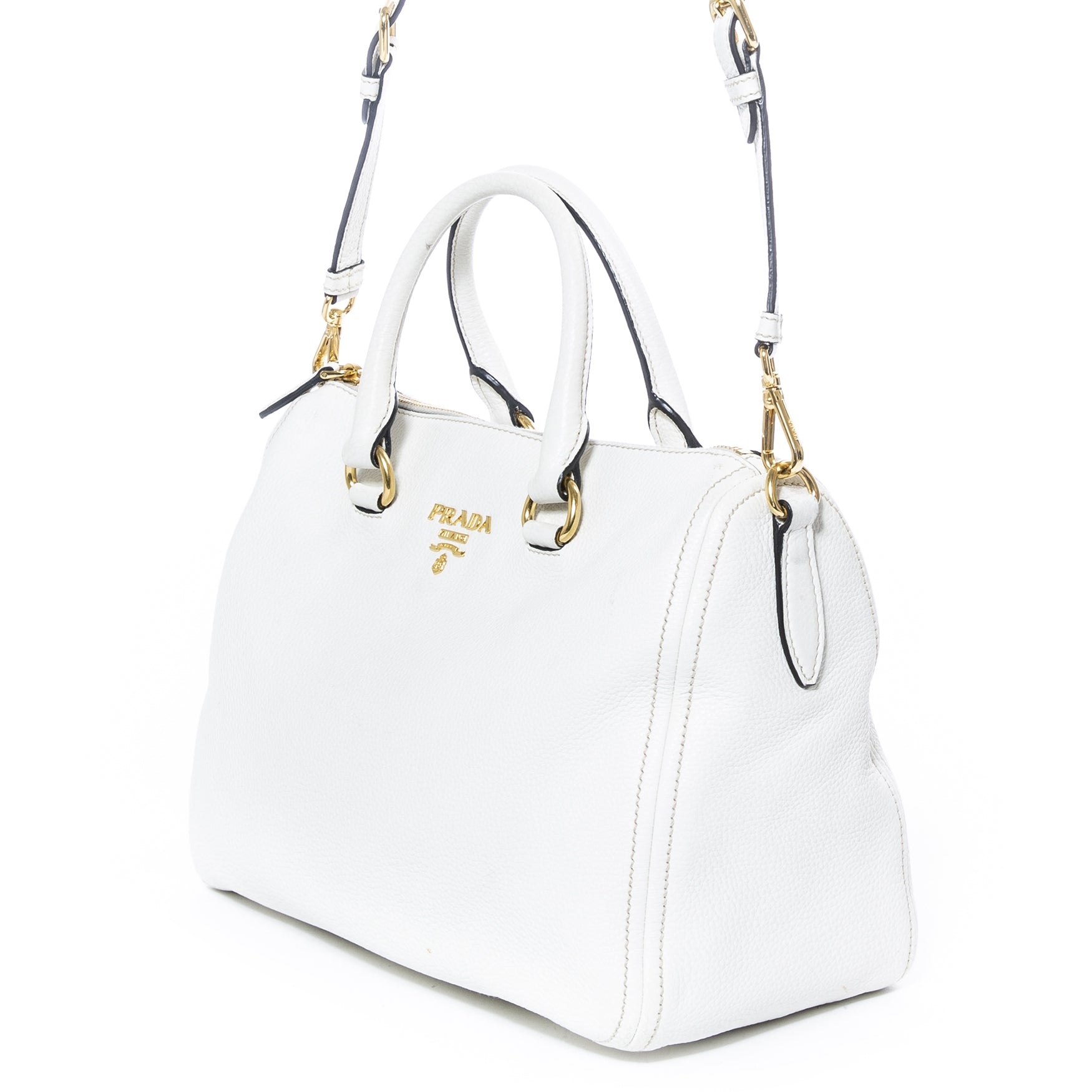 Sac bowling blanc Prada