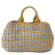 Prada Rafia Crochet Naturale Cielo