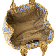 Prada Rafia Crochet Naturale Cielo