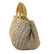 Prada Rafia Crochet Naturale Cielo