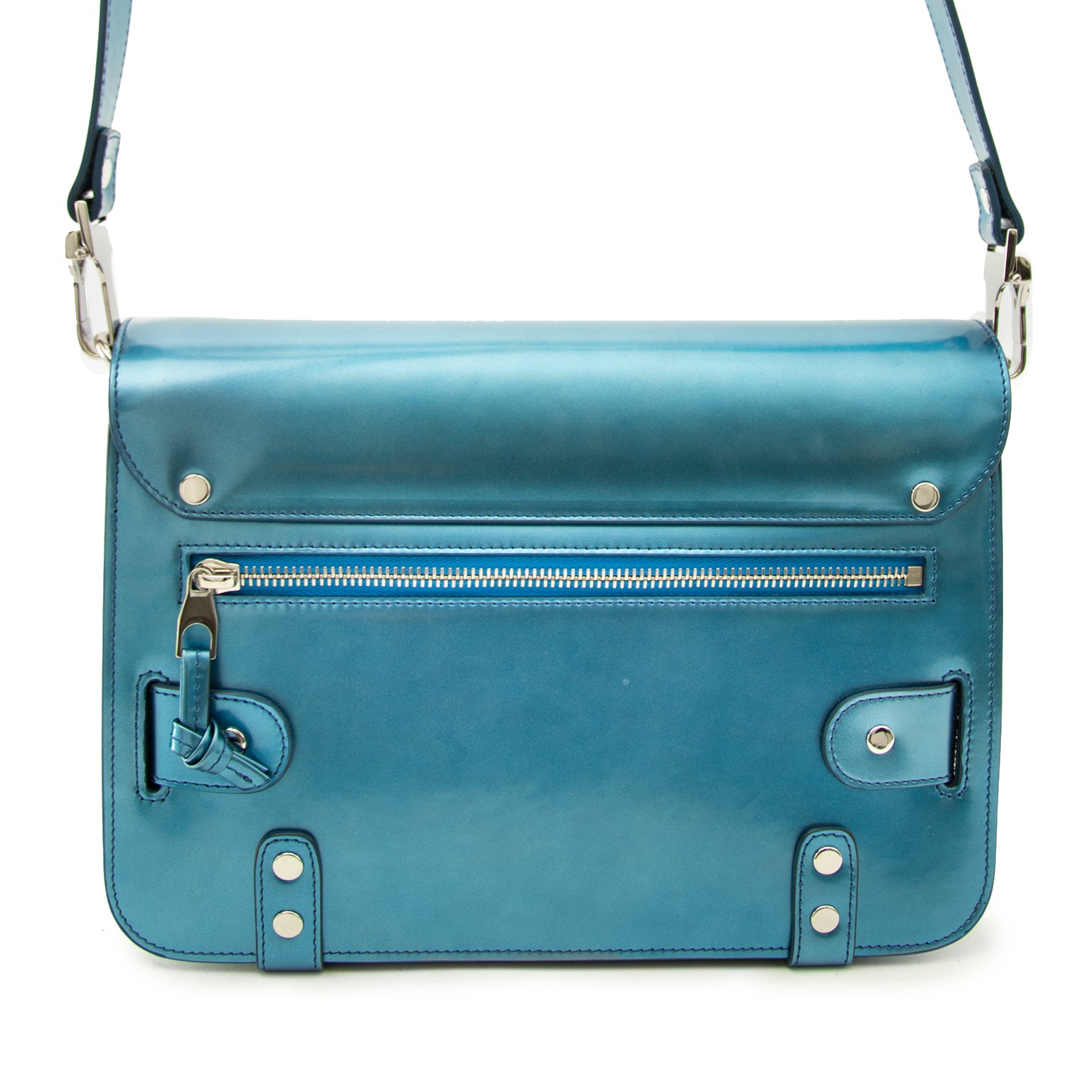 Shop safe online aan de beste prijs Proenza Shouler Metallic Blue PS11 Classic Bag