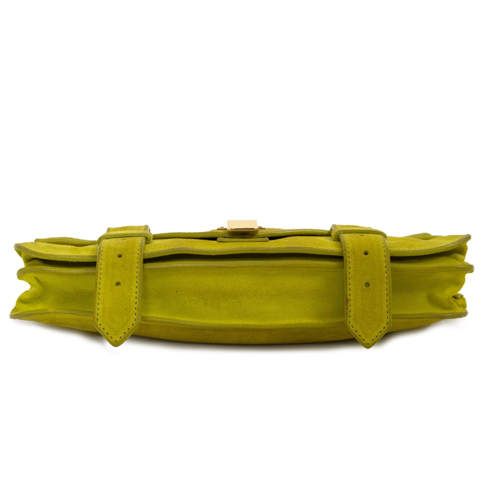 Proenza Schouler PS1 Suede Lime Green Clutch