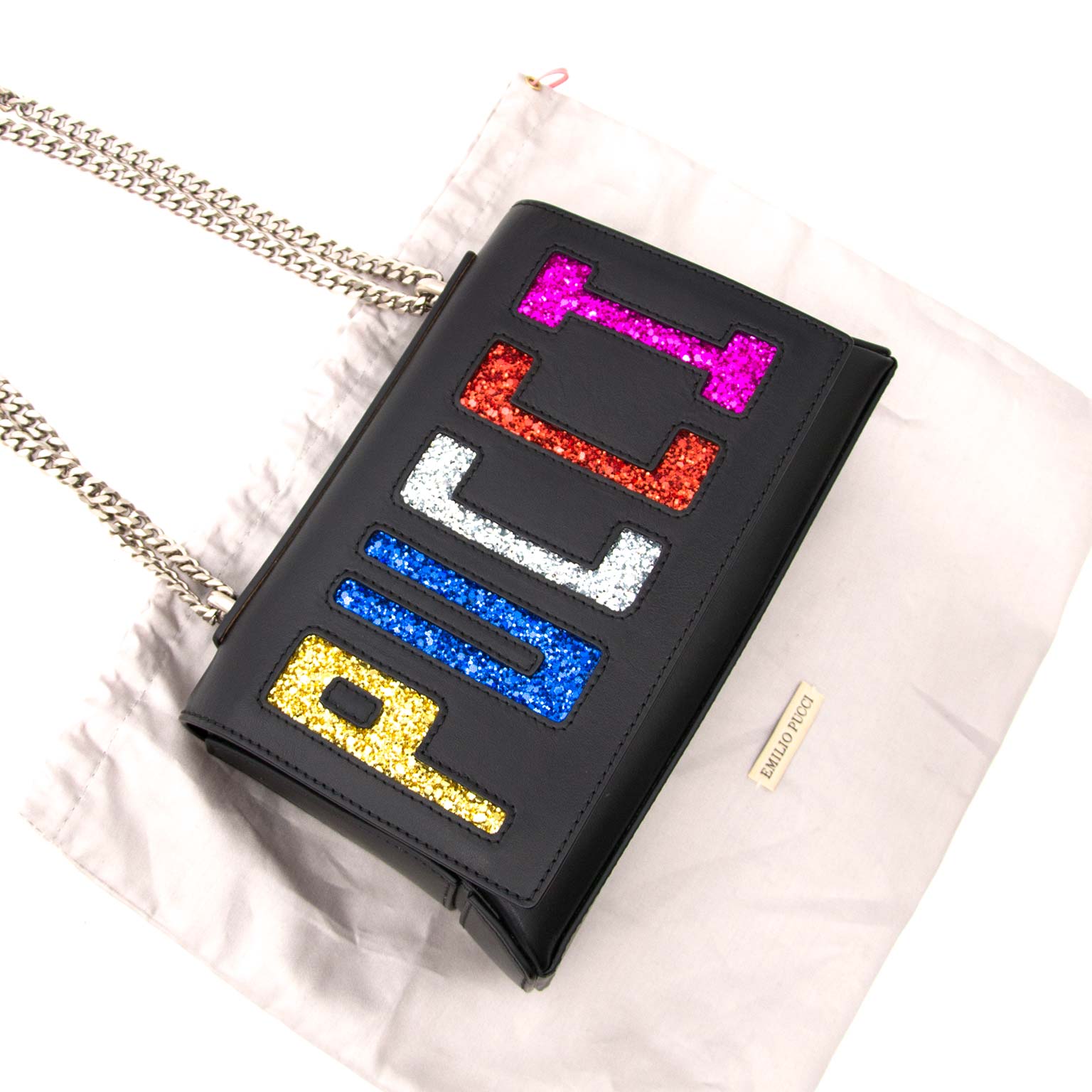 shop safe online your secondhand Pucci Glitter Flap Bag