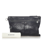 Balenciaga Black Arena Large Clip Clutch Bag