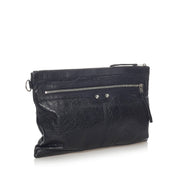Balenciaga Black Arena Large Clip Clutch Bag