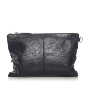 Balenciaga Black Arena Large Clip Clutch Bag