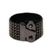 secondhand black leather bracelet for sale at labellov