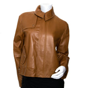 koop Ralph Lauren Cognac Leather Jacket - Size 14 bij labellov aan de beste prijs