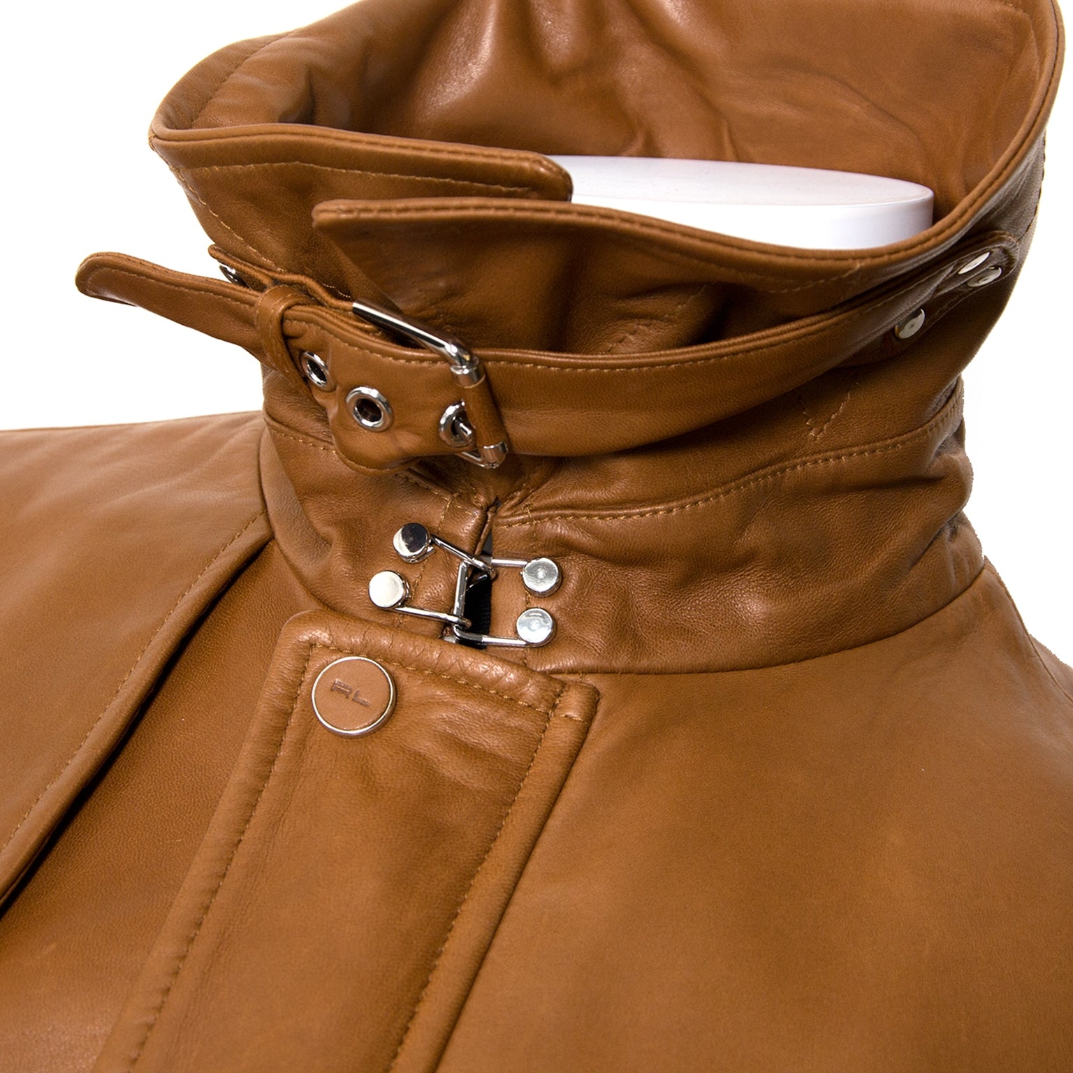buy Ralph Lauren Cognac Leather Jacket - Size 14 at labellov for the best price