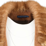 buy second hand authentic Ralph Lauren Brown Wool Blend Fur Collar Jacket at Labellov