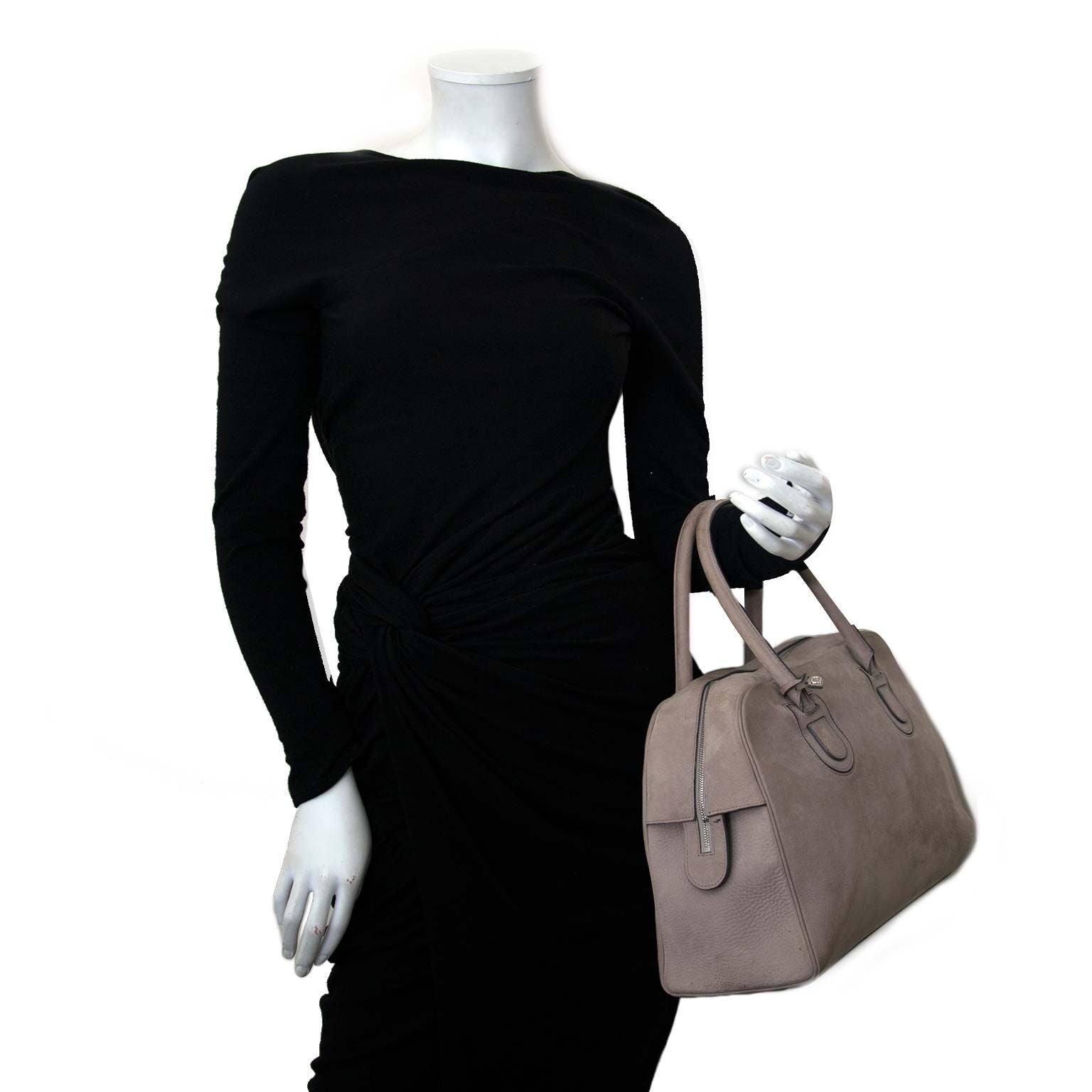 buy elvaux Taupe Leather Boston Bag and pay save online