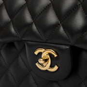 Shop this authentic second hand Chanel Black Lambskin Leather Large Classic Flap Bag on Labellov.com