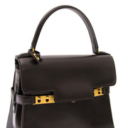 secondmain Delvaux Brown Boxcalf Leather Tempete PM en vendre sur labellov