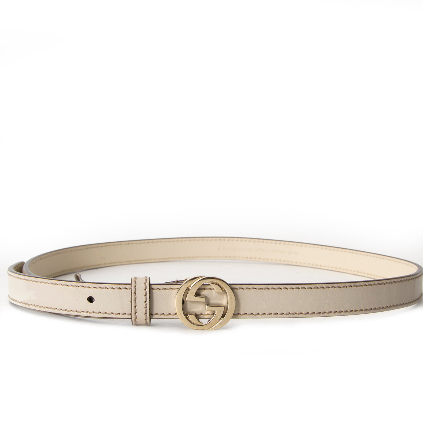 koop veilig en snel online Gucci cream Belt aan de beste prijs