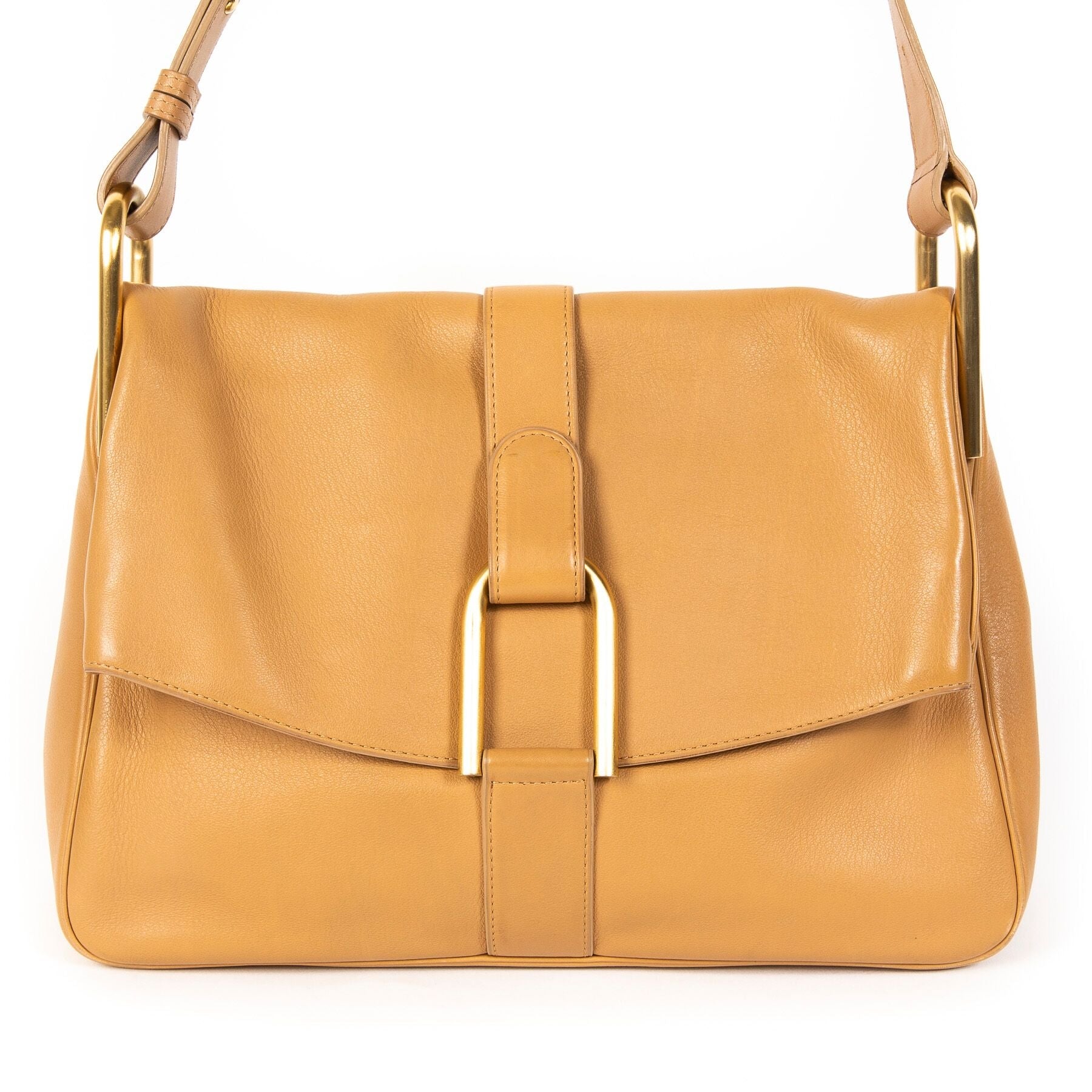 Delvaux Cognac Givry Shoulder Bag
