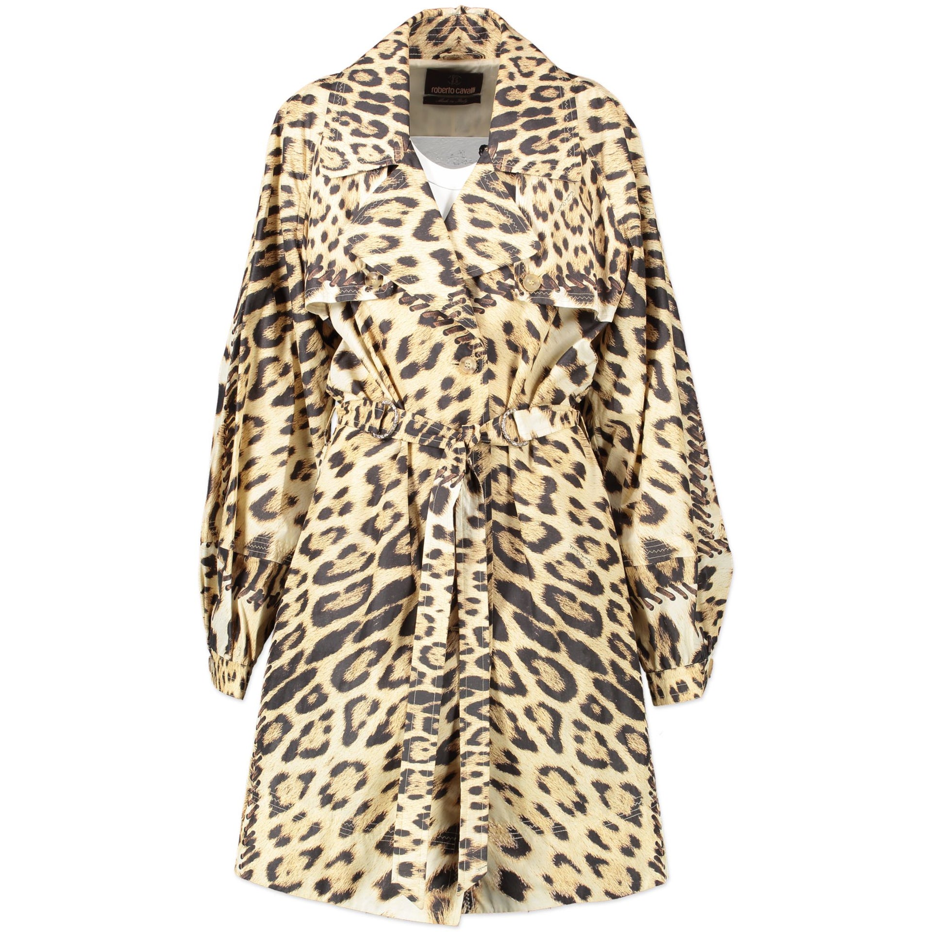 Roberto Cavalli Leopard Trench - size IT48 - aan de beste prijs bij labellov