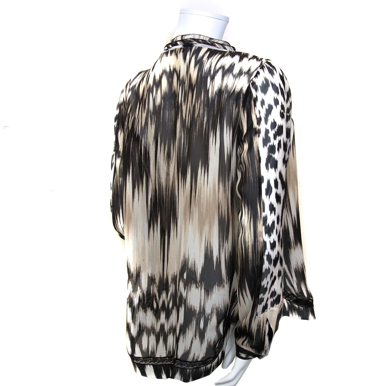 roberto cavalli leopard silk blouse now for sale at labellov vintage fashion webshop belgium