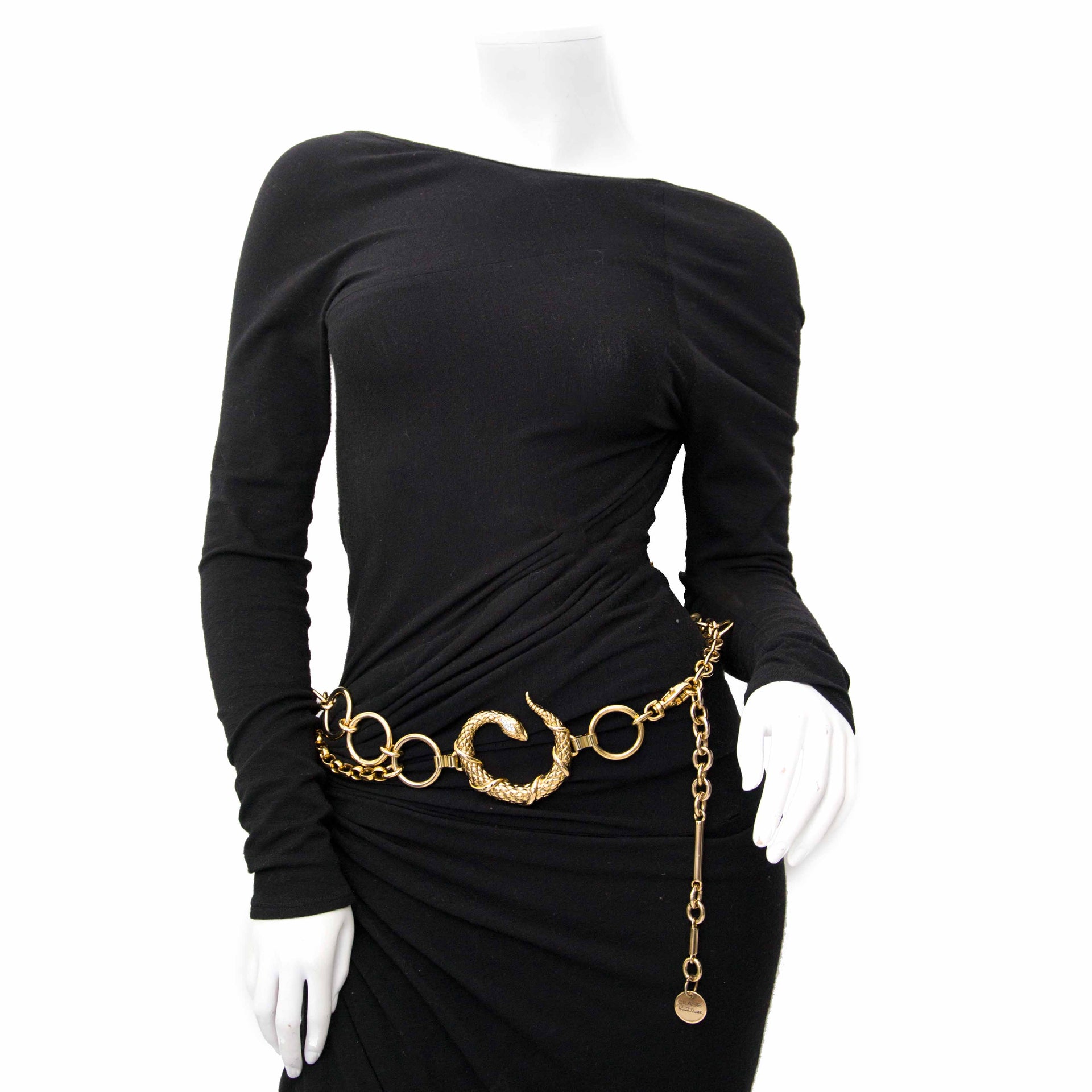Roberto Cavalli Gold Snake Chain Belt at the best price 2017