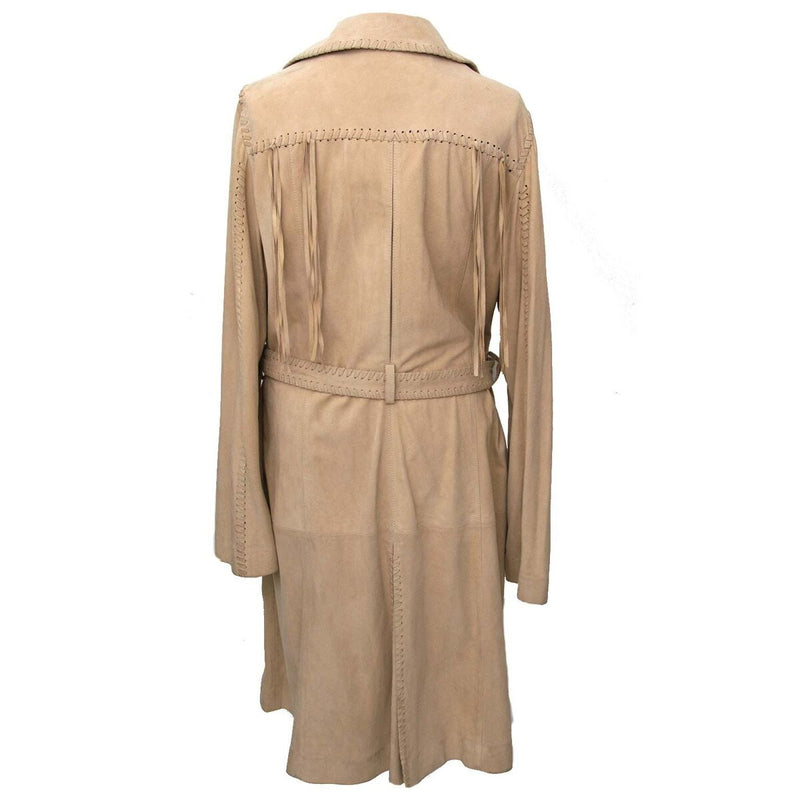 Koop authentieke tweedehands Roberto Cavalli Beige Fringes Trenchcoat aan een eerlijke prijs bij LabelLOV. Veilig online shoppen.