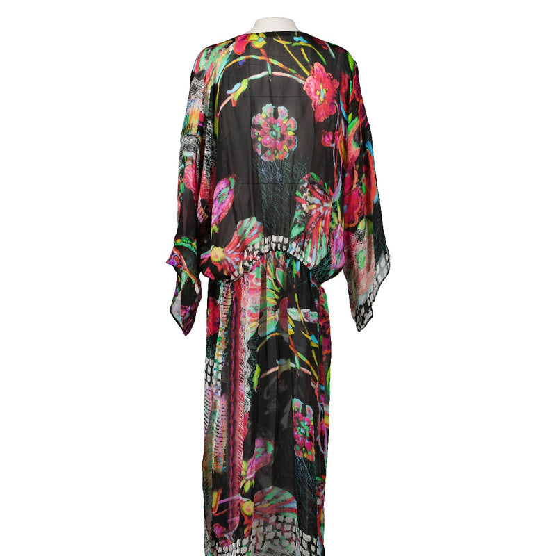 Roberto Cavalli Zijden Maxi Jurk met Bloemenprint