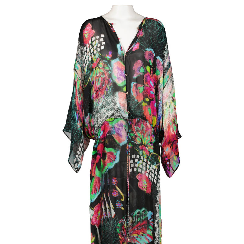 Roberto Cavalli Zijden Maxi Jurk met Bloemenprint