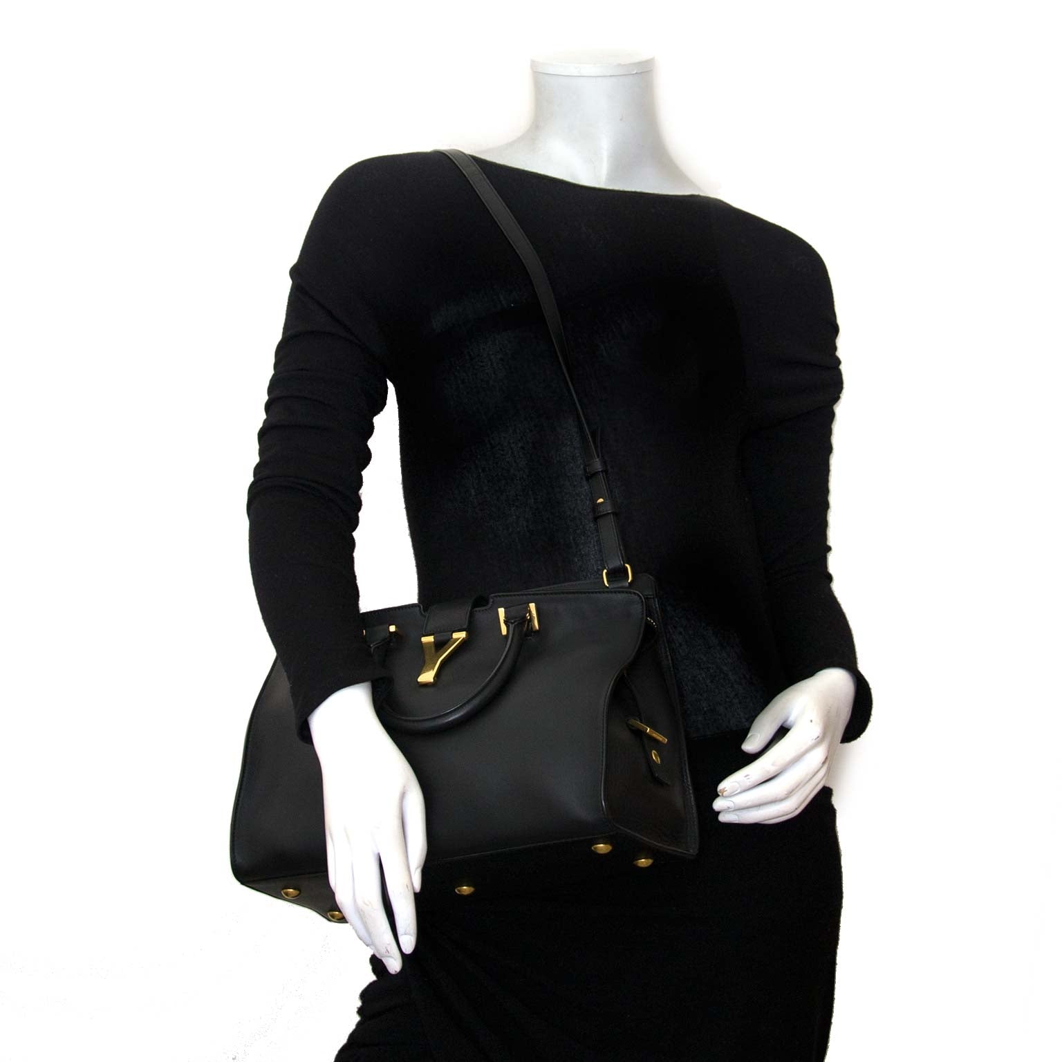 achetez Saint Laurent Black Y Ligne Cabas et payez secure on ligne