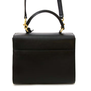 koop veilig online tegen de beste prijs Saint Laurent Black Calfskin Moujik Top Handle Bag