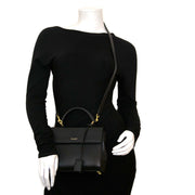 shop safe online Saint Laurent Black Calfskin Moujik Top Handle Bag