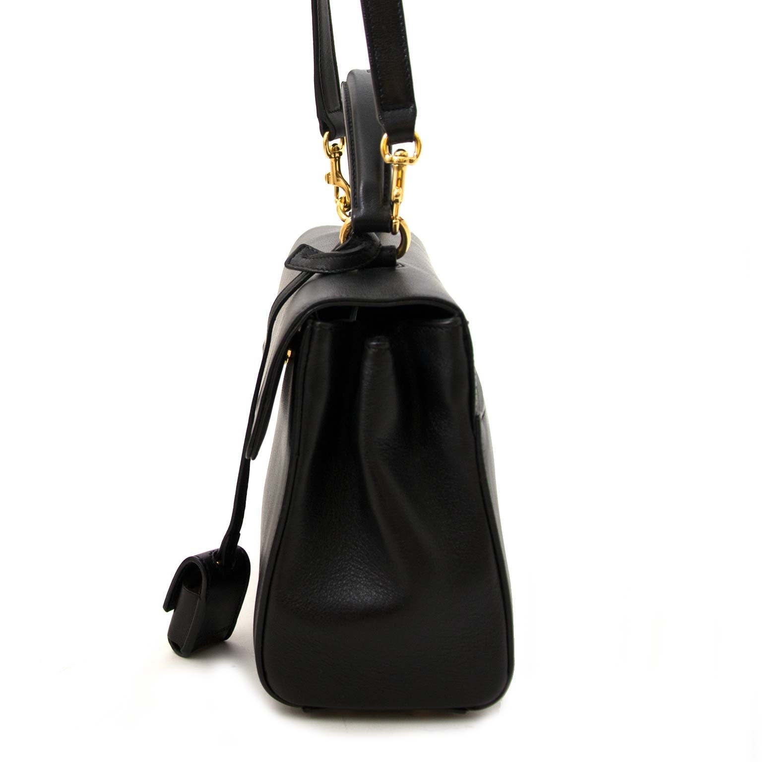shop safe online you tweedehands Saint Laurent Black Calfskin Moujik Top Handle Bag