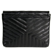 Saint Laurent Black Matelassé Loulou Document Holder