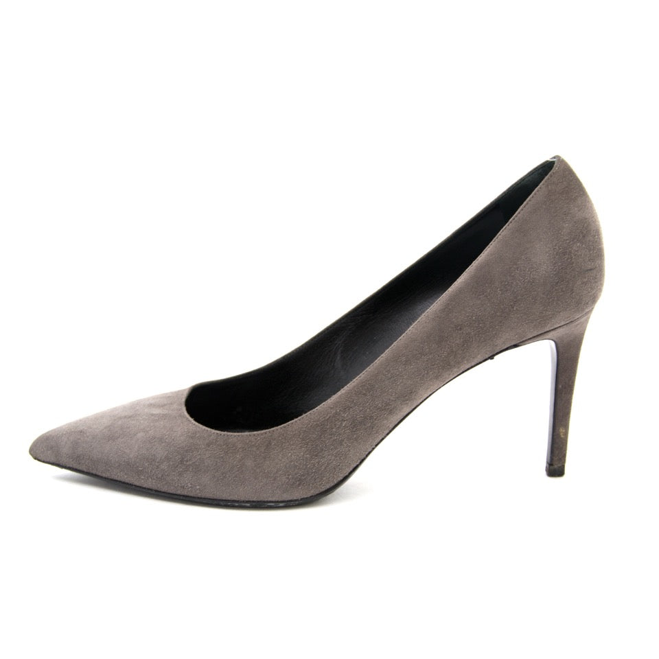 acheter en ligne comme neuf Saint Laurent Grey Suede Heels