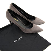 shop safe online Saint Laurent Grey Suede Heels
