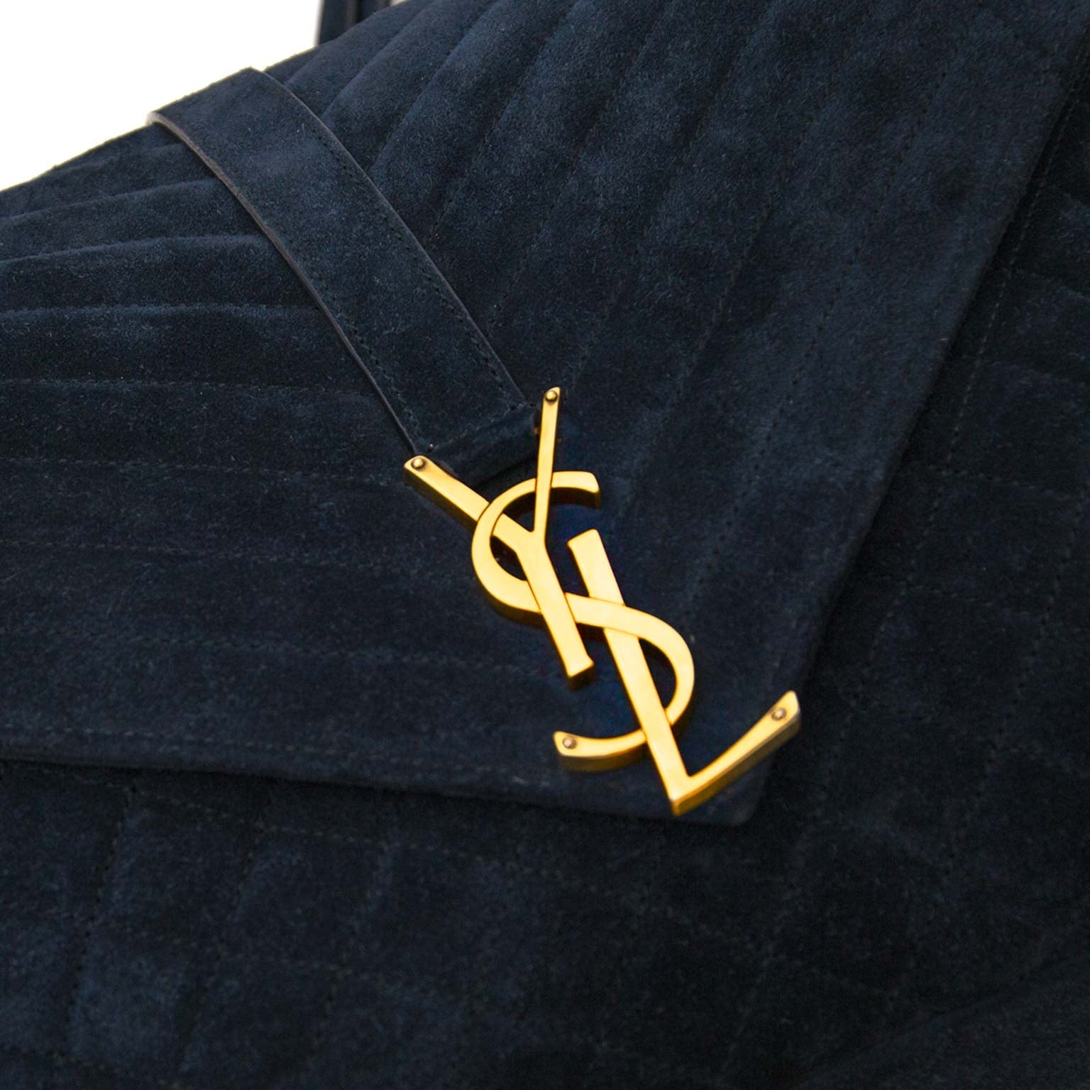 Logo bag Saint Laurent Monogram Envelop Classic Large Quilted Suede Shoulder Bag