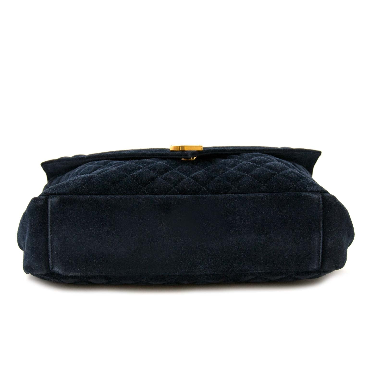 Saint Laurent Monogram Envelop Classic Large Quilted Suede Shoulder Bag