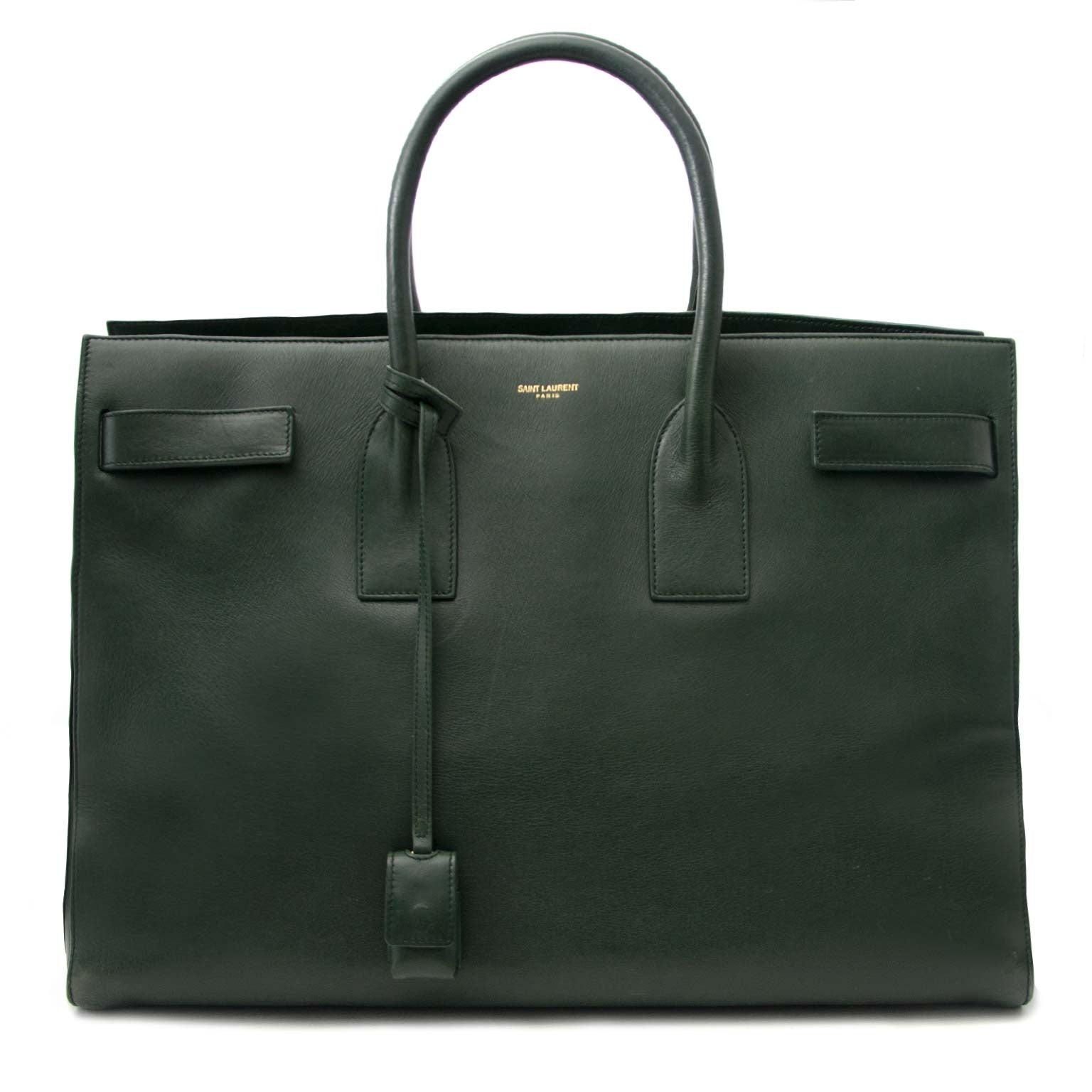acheter en ligne seconde main Saint Laurent Dark Green Sac De Jour Bag